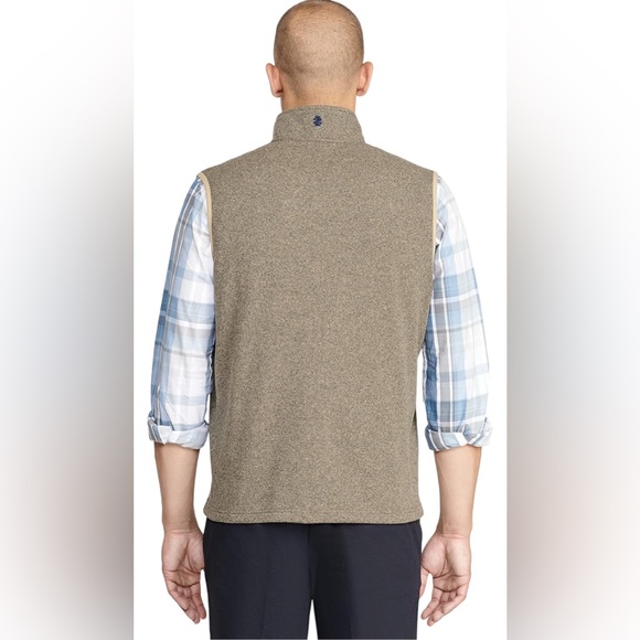 IZOD Men's Advantage Performance Full Zip Sweater Fleece Vest - Picture 3 of 5